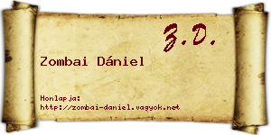 Zombai Dániel névjegykártya